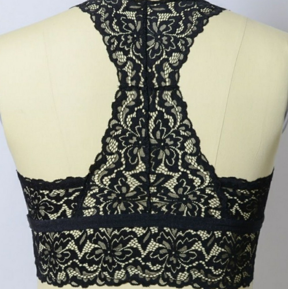 Black Lace Racertop Bralette